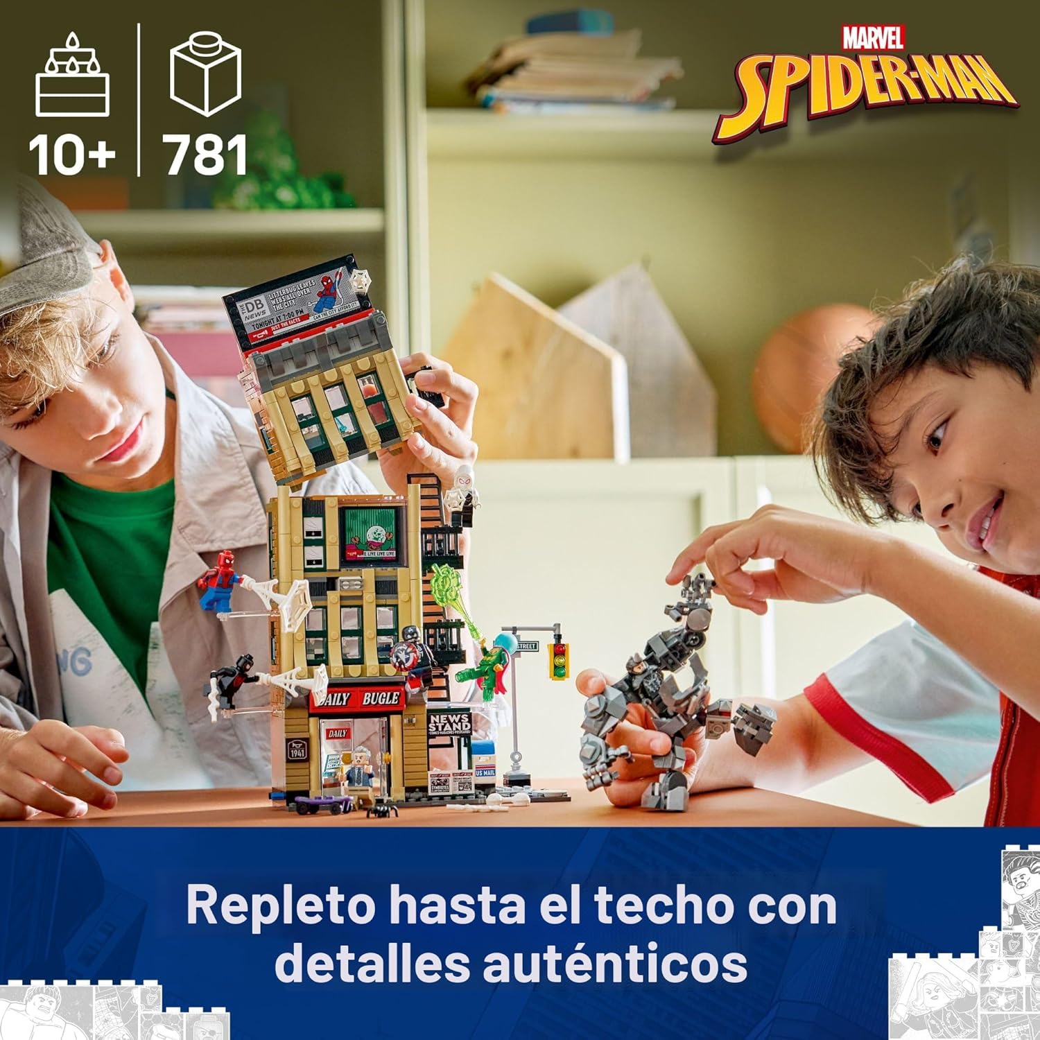 LEGO Marvel Spider-Man vs. Mysterio: The Daily Bugle Building Toy -...