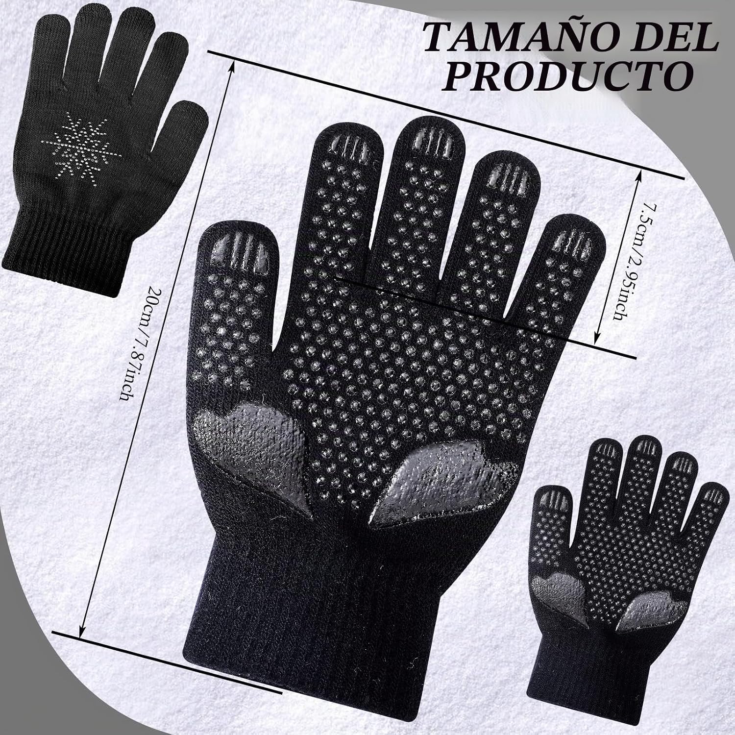 Jiuguva 3 Pares de Guantes para Patinaje sobre Hielo Accesorios de...