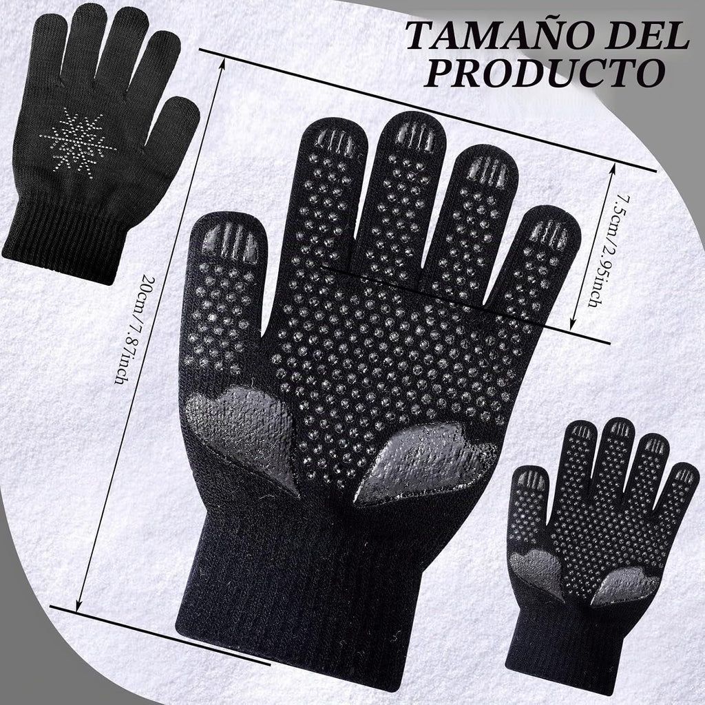 Jiuguva 3 Pares de Guantes para Patinaje sobre Hielo Accesorios de...