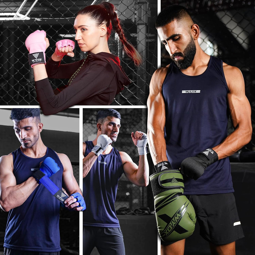 WYOX Vendas de Gel para Boxeo Guantes Interiores para Hombres y Muj...