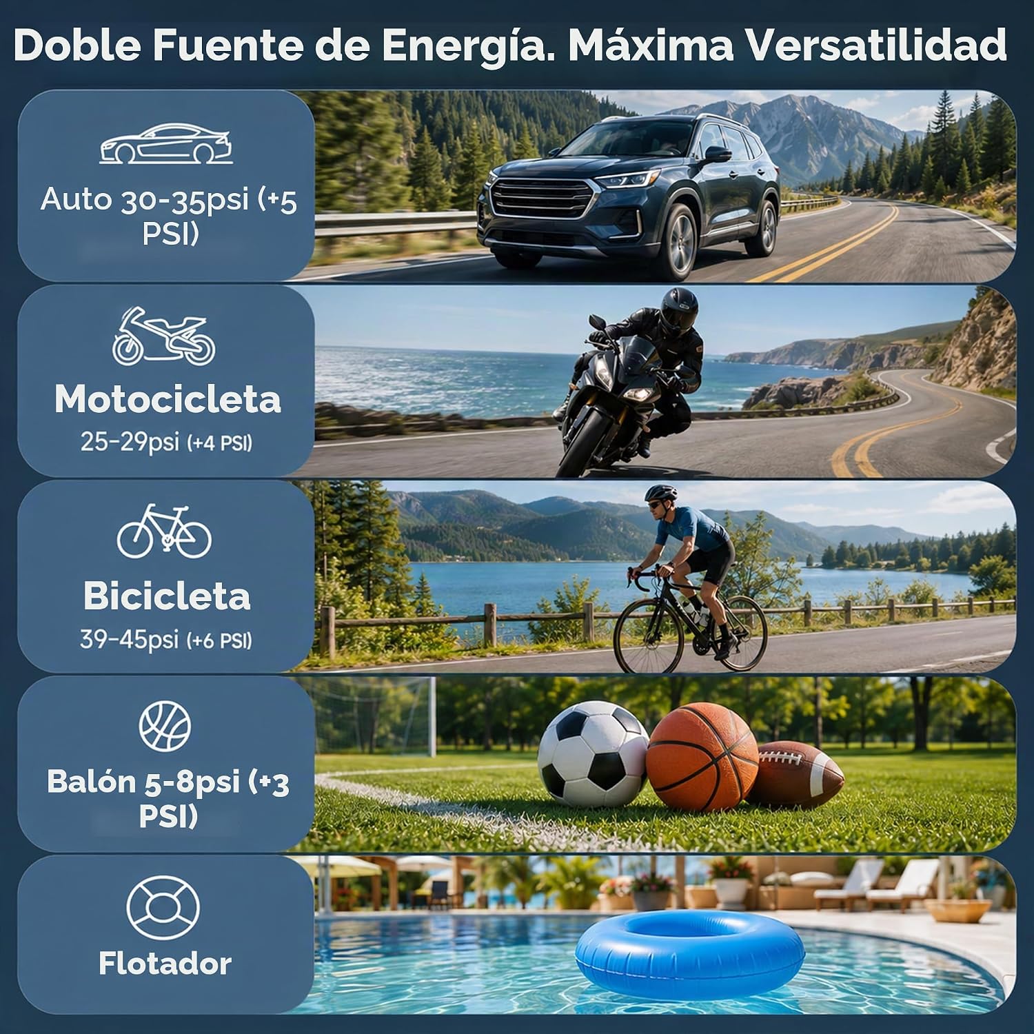 Hoklen Arrancador de coche con compresor de aire incorporado, caja...