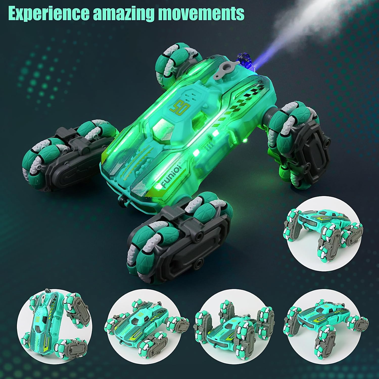 FUNiOi Cool 8WD RC Stunt Car para niños de 6, 7, 8-12, 13, 14 años...