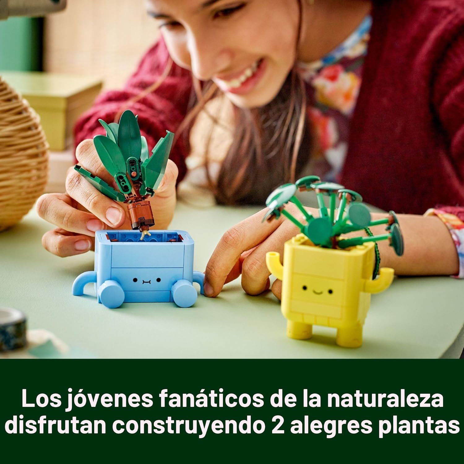 LEGO Botanicals Happy Plants - Juguete de construcción para niños,...