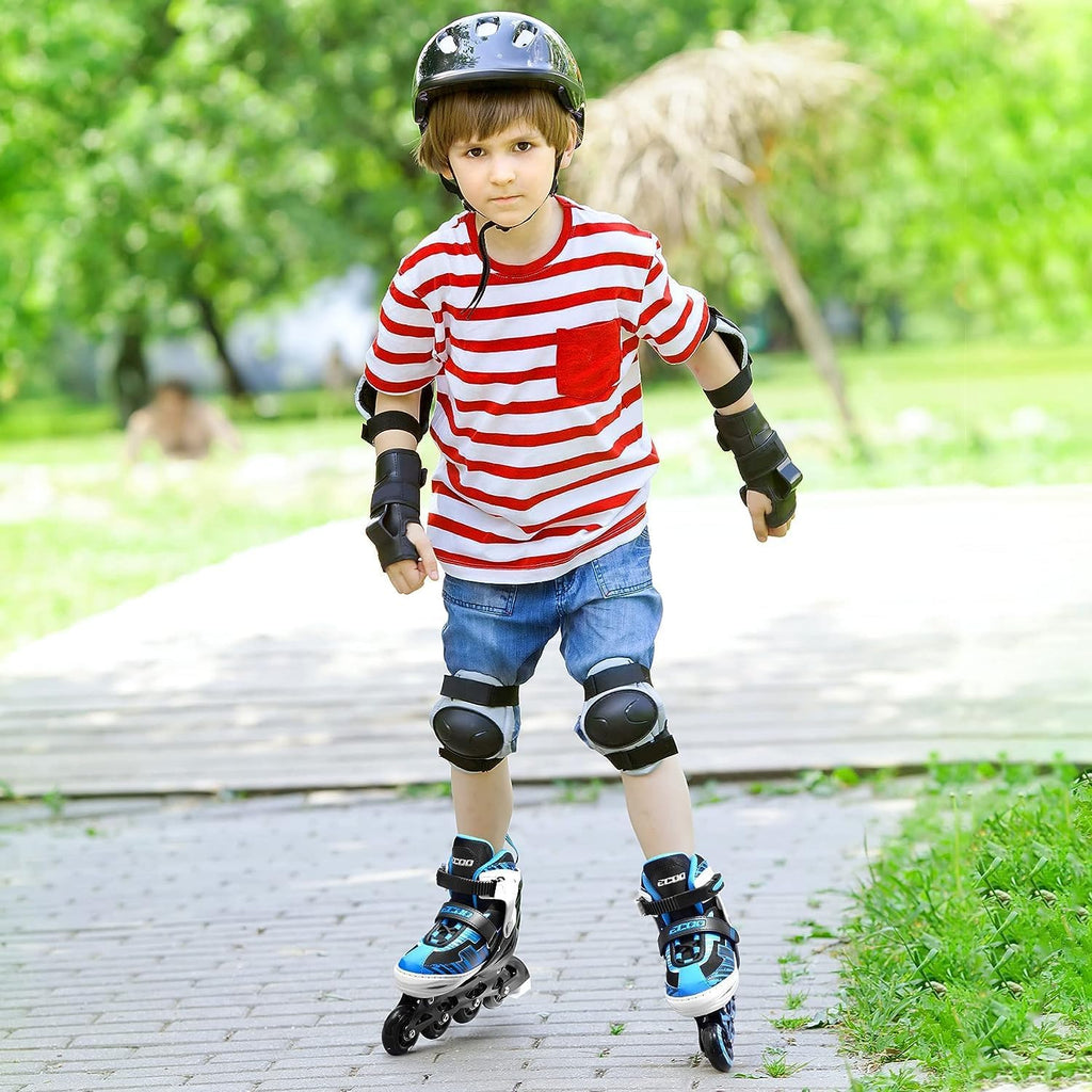ECOO Patines en línea ajustables para niños y niñas de 5-8 y 8-12 a...