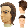 Yiifiulyn Cabeza de maniquí de cabello humano 100% real, de 12 pulg...