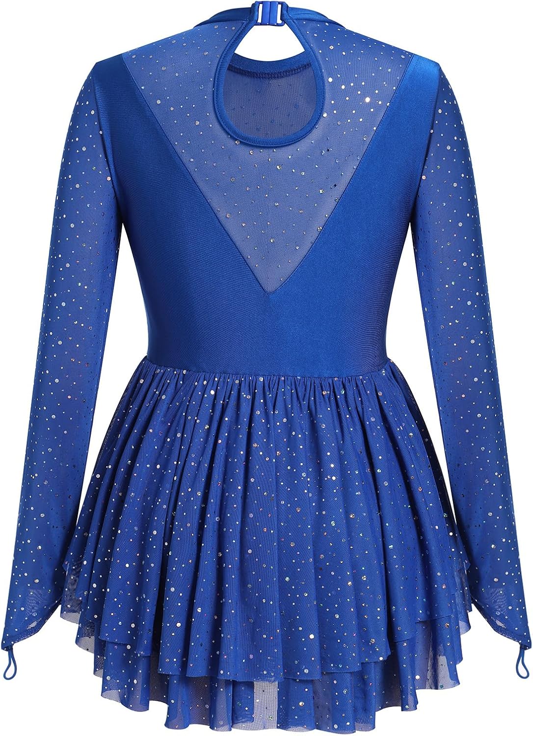AFAVOM Vestido de patinaje artístico con lentejuelas para mujer, ma...