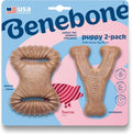Benebone - Paquete de 2 juguetes para morder dentales\/hueso en for...
