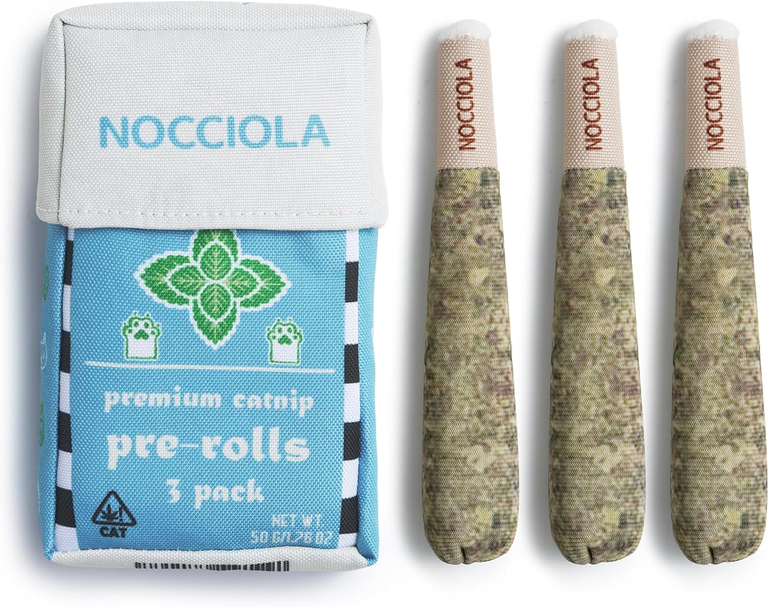 Nocciola Paquete de 3 juguetes de hierba gatera para gatos, diverti...