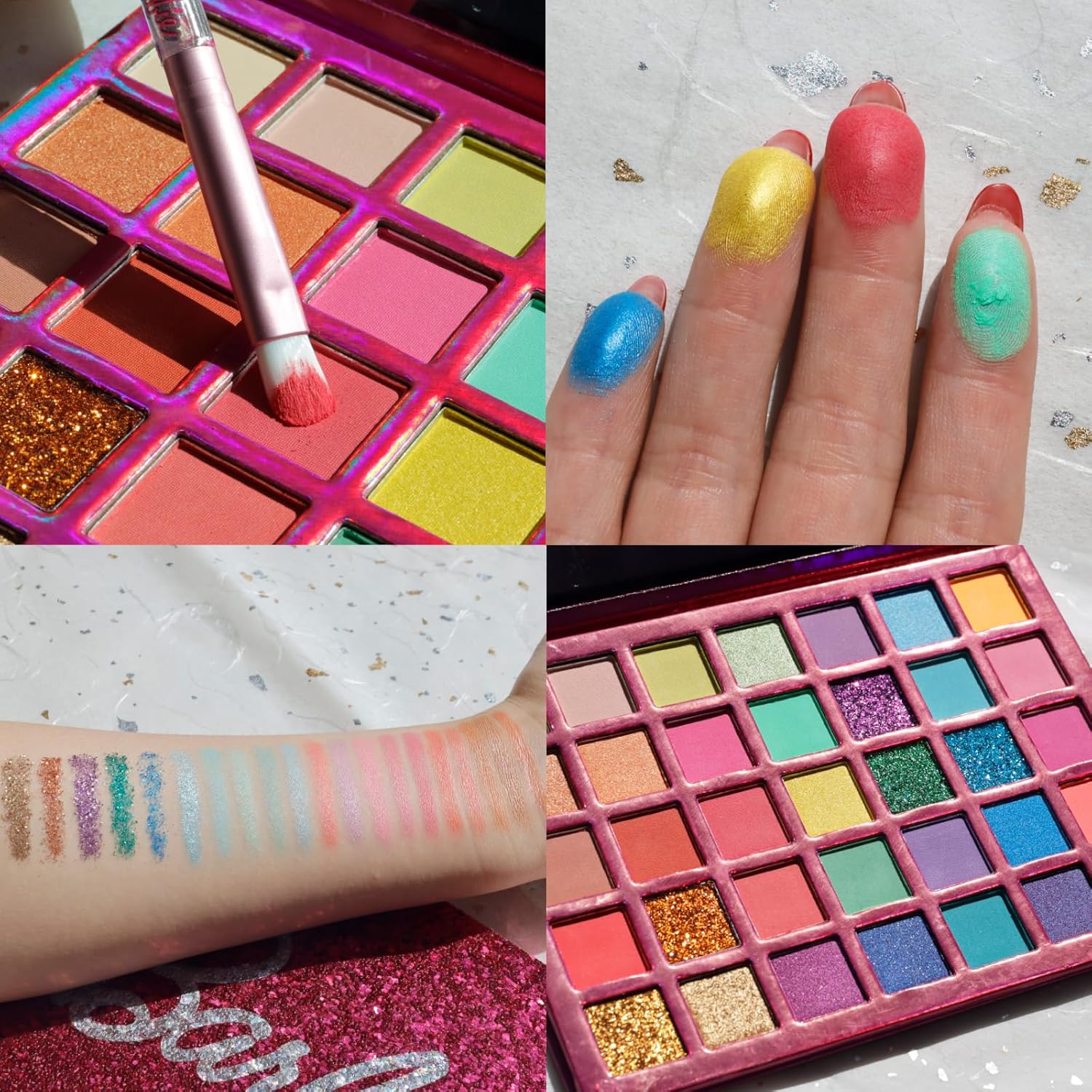 Barbie - Paleta de Sombras de Ojos de 35 Compartimentos, Colores Br...