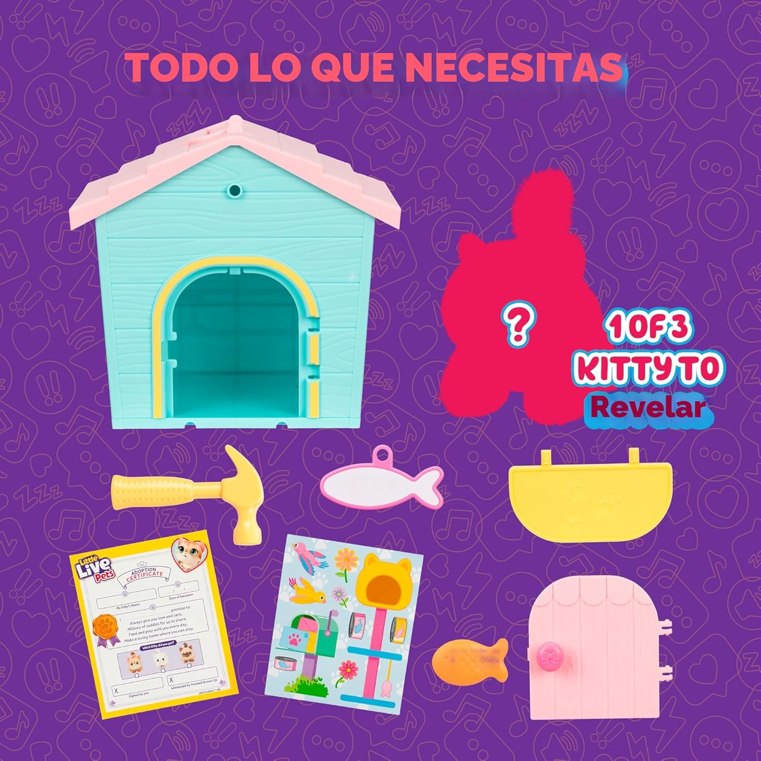 Little Live Pets Mi casa de gatito Mini juego, revelación de peluch...