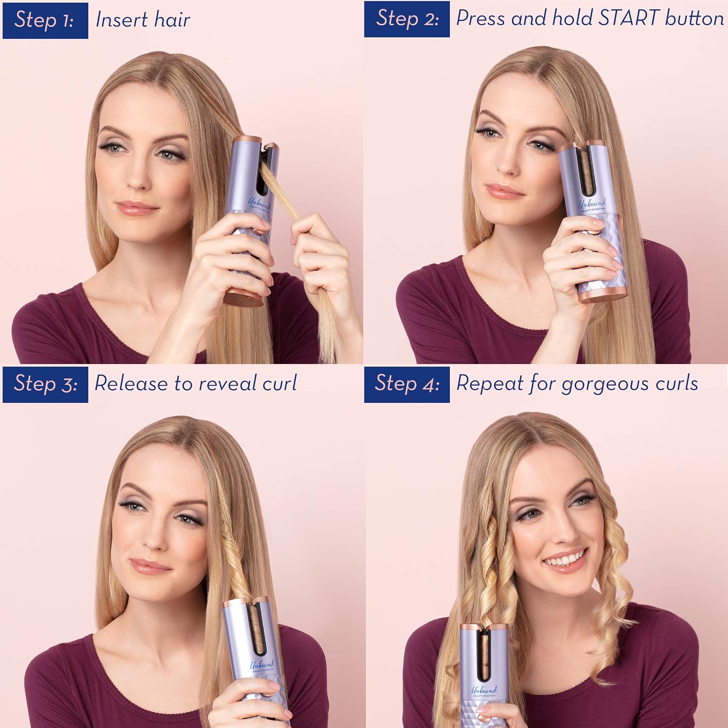 Conair Unbound Rizador Automático Inalámbrico - Rizador Automático...