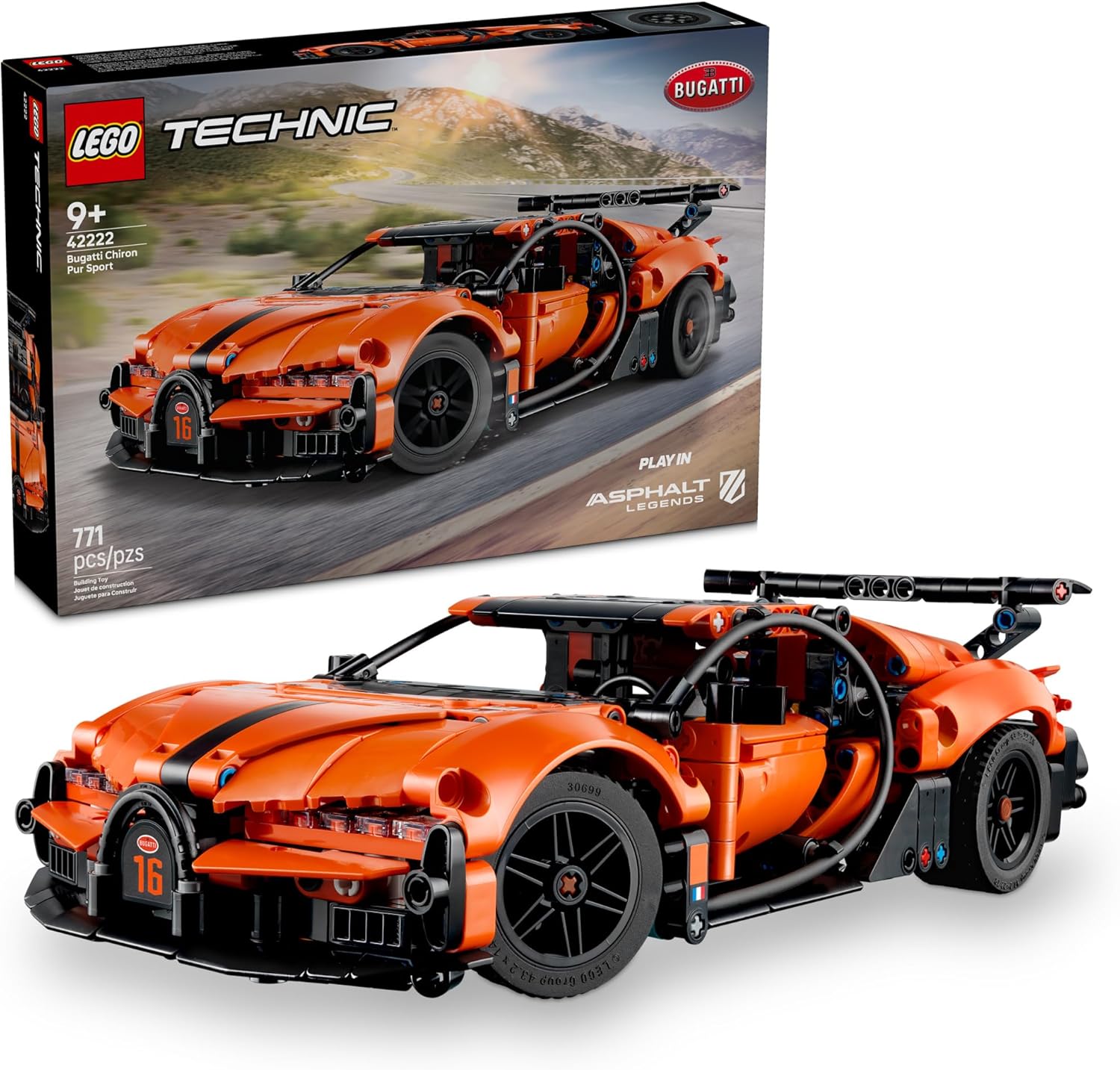 LEGO Technic Bugatti Chiron Pur Sport Hypercar Juguete de construcc...