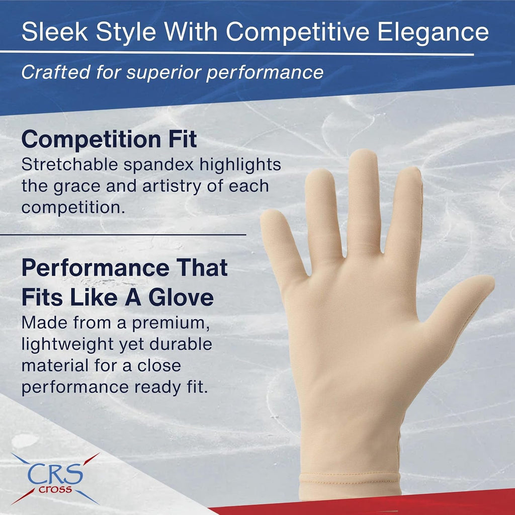 CRS Cross Competition Figure Skating Gloves | Fitted Stretch Spande...