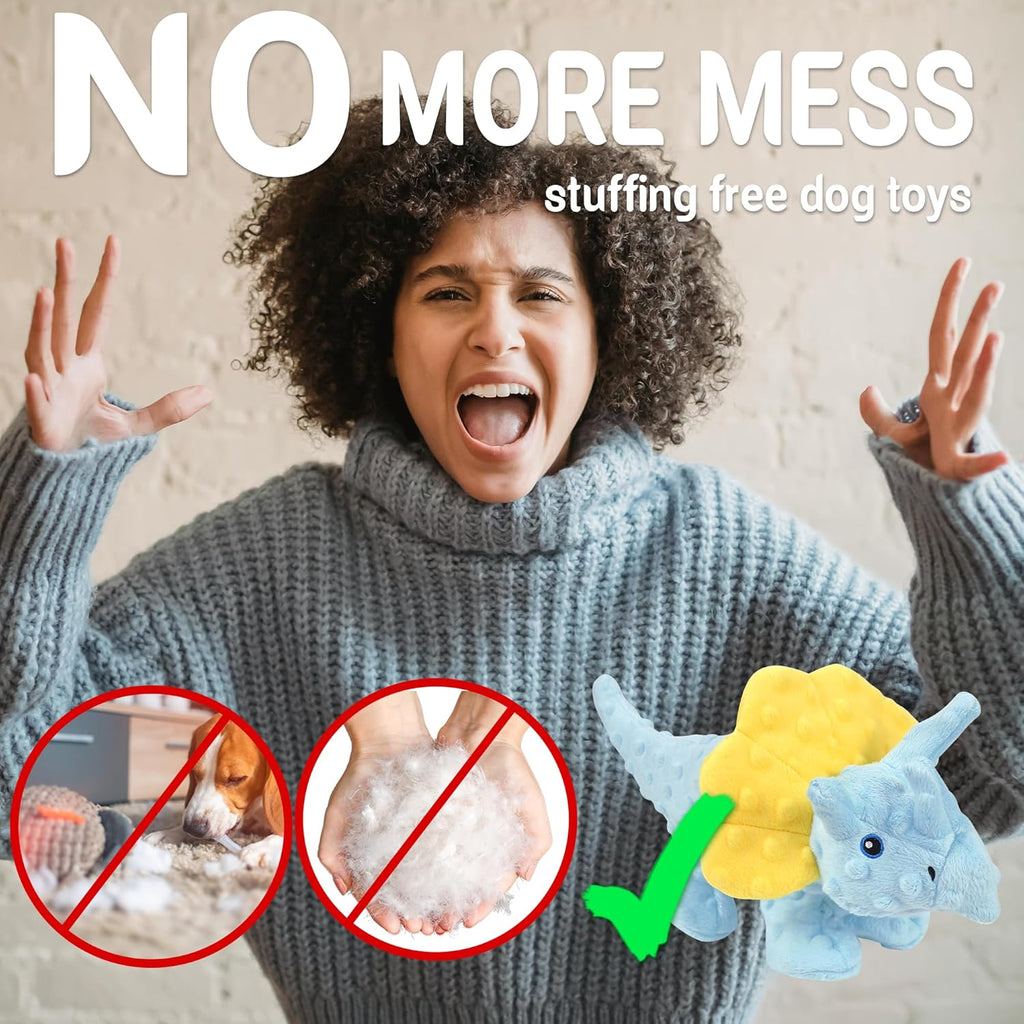 LECHONG Juguetes para perros sin relleno para masticadores agresivo...