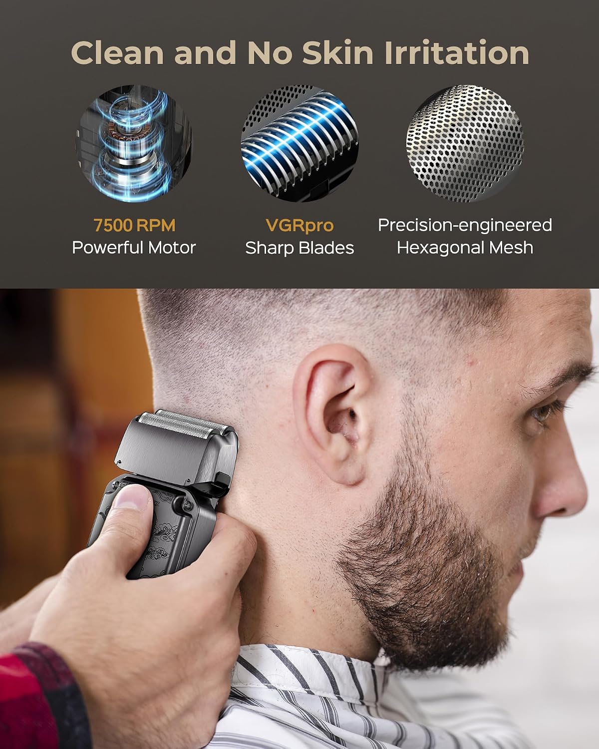 Vgrpro Juego de cortapelos y recortadores para hombres profesional,...