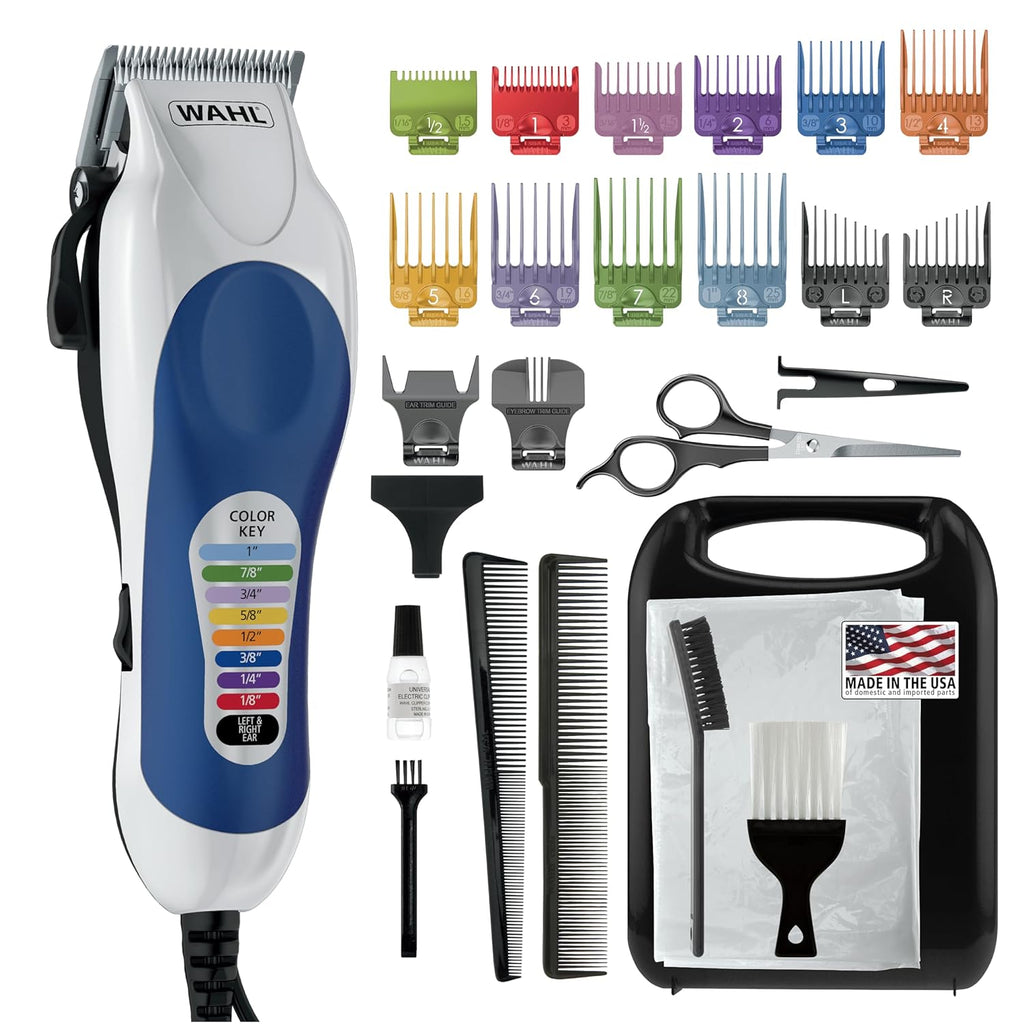 Juego de rasuradora de cabello completo Wahl Color Pro con accesori...