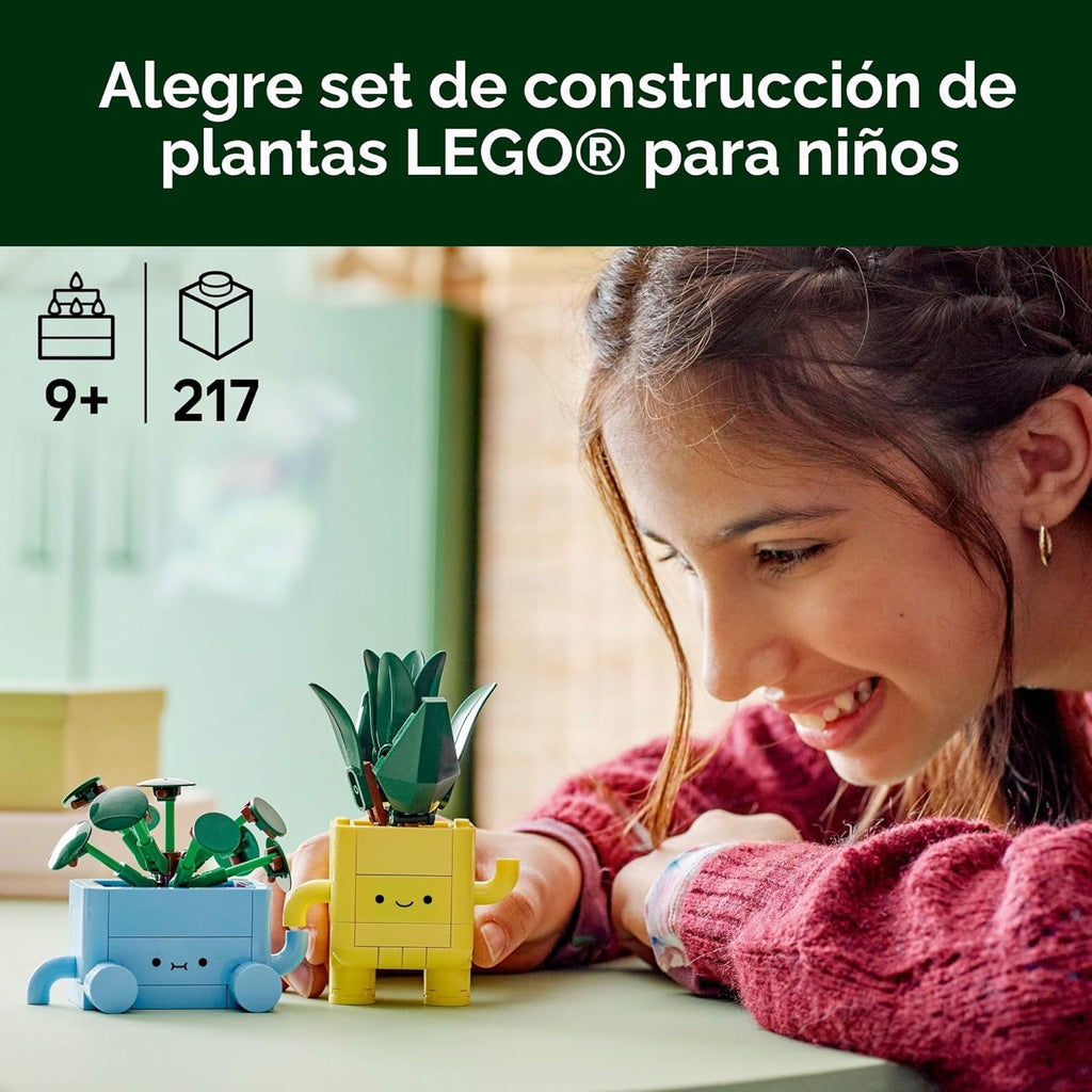 LEGO Botanicals Happy Plants - Juguete de construcción para niños,...