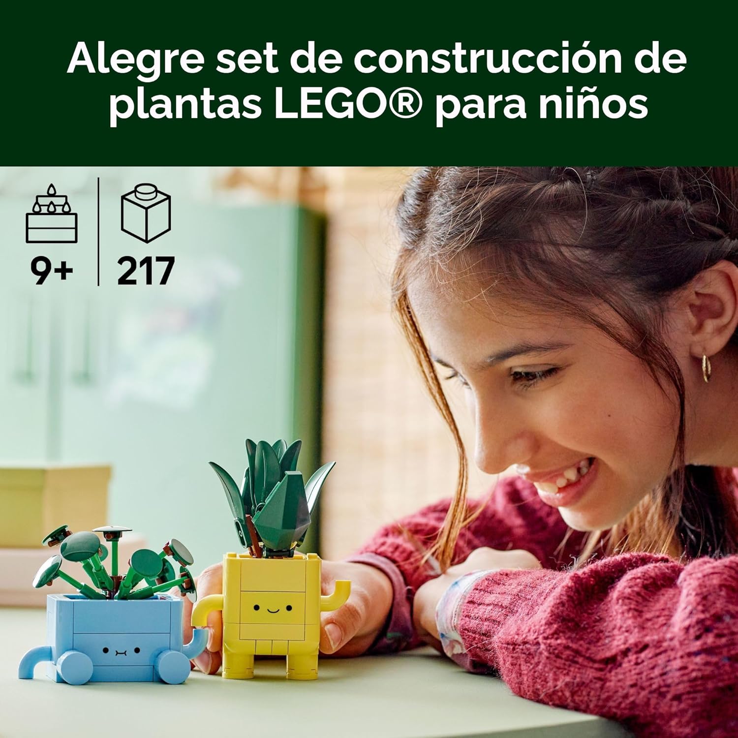LEGO Botanicals Happy Plants - Juguete de construcción para niños,...