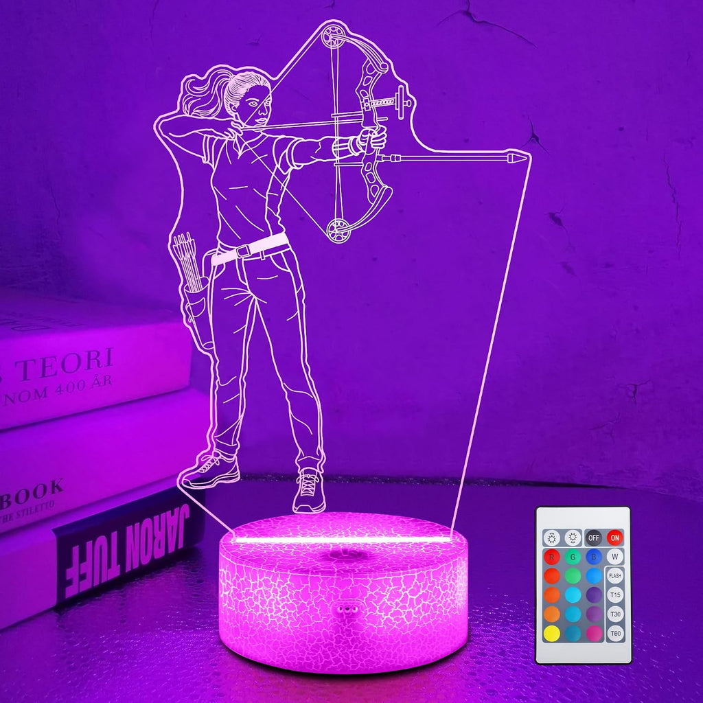 Lámpara de Ilusión 3D de Luz Nocturna para Atletas Femeninas con Co...