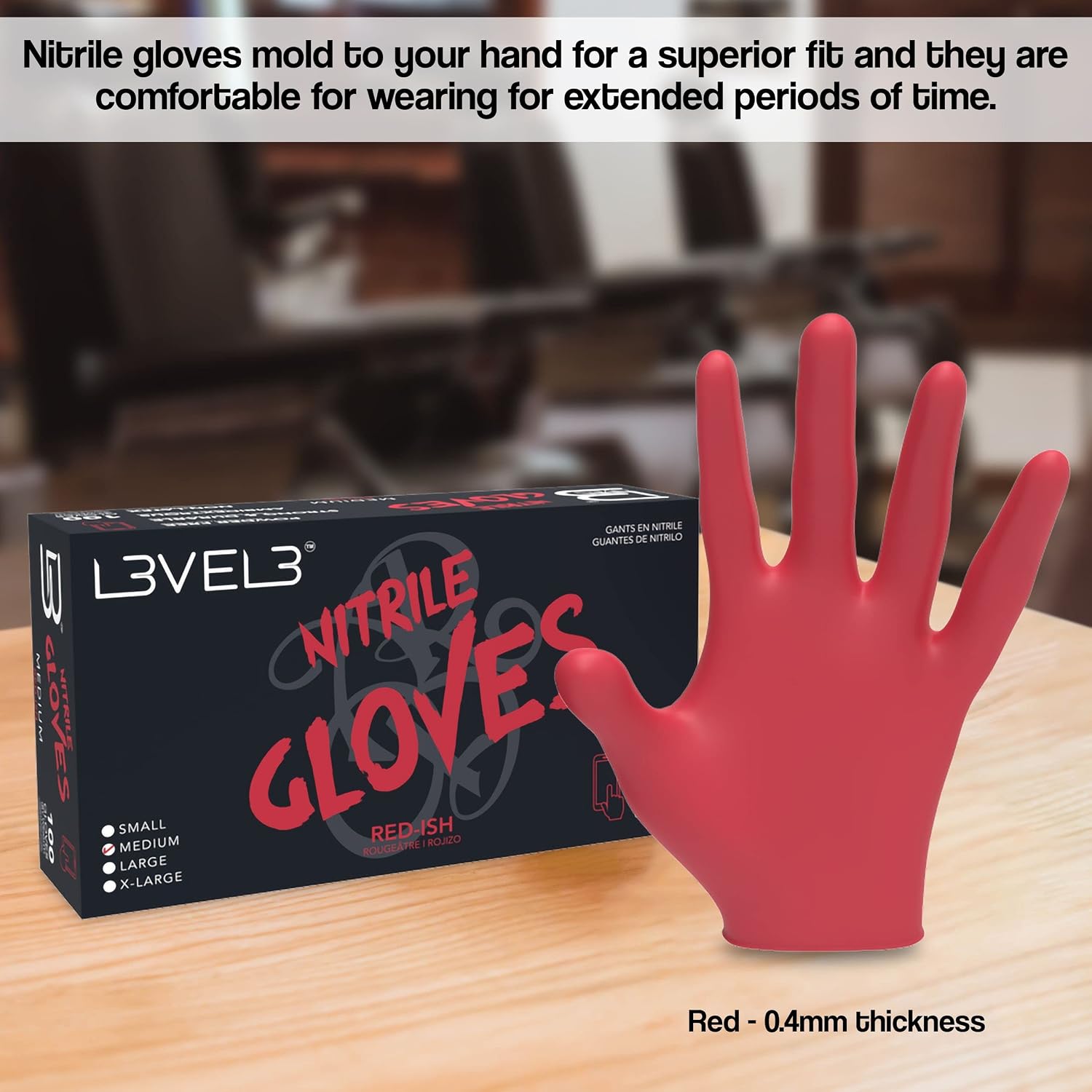 L3 Guantes de Nitrilo Nivel 3 - Guantes Desechables Profesionales d...