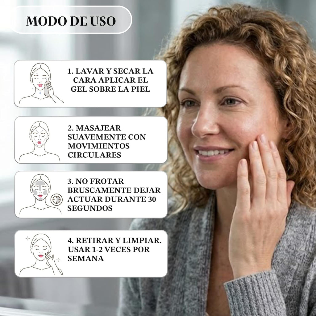 Peeling facial Vivo per Lei, Paquete de 1, Blanco