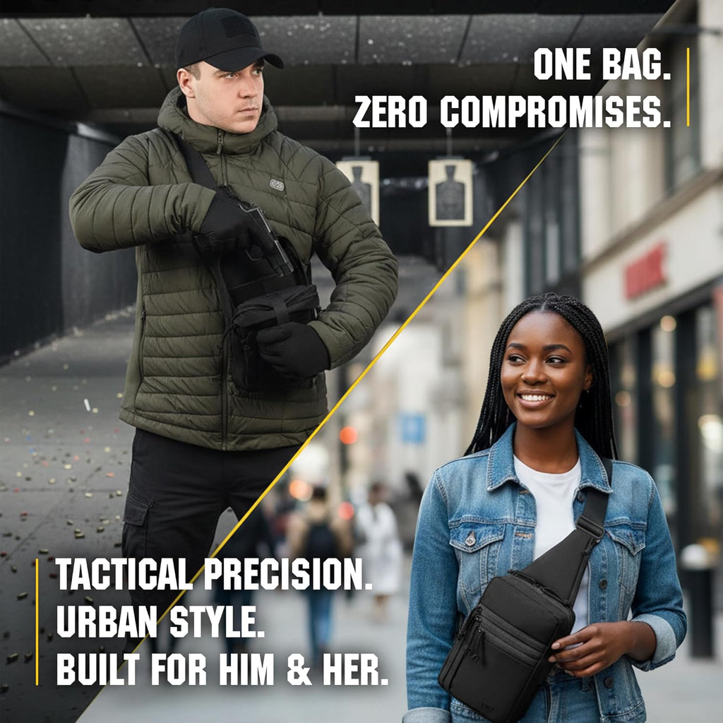 M-Tac CCW - Bolsa de bandolera para hombres y mujeres - Bolso tácti...