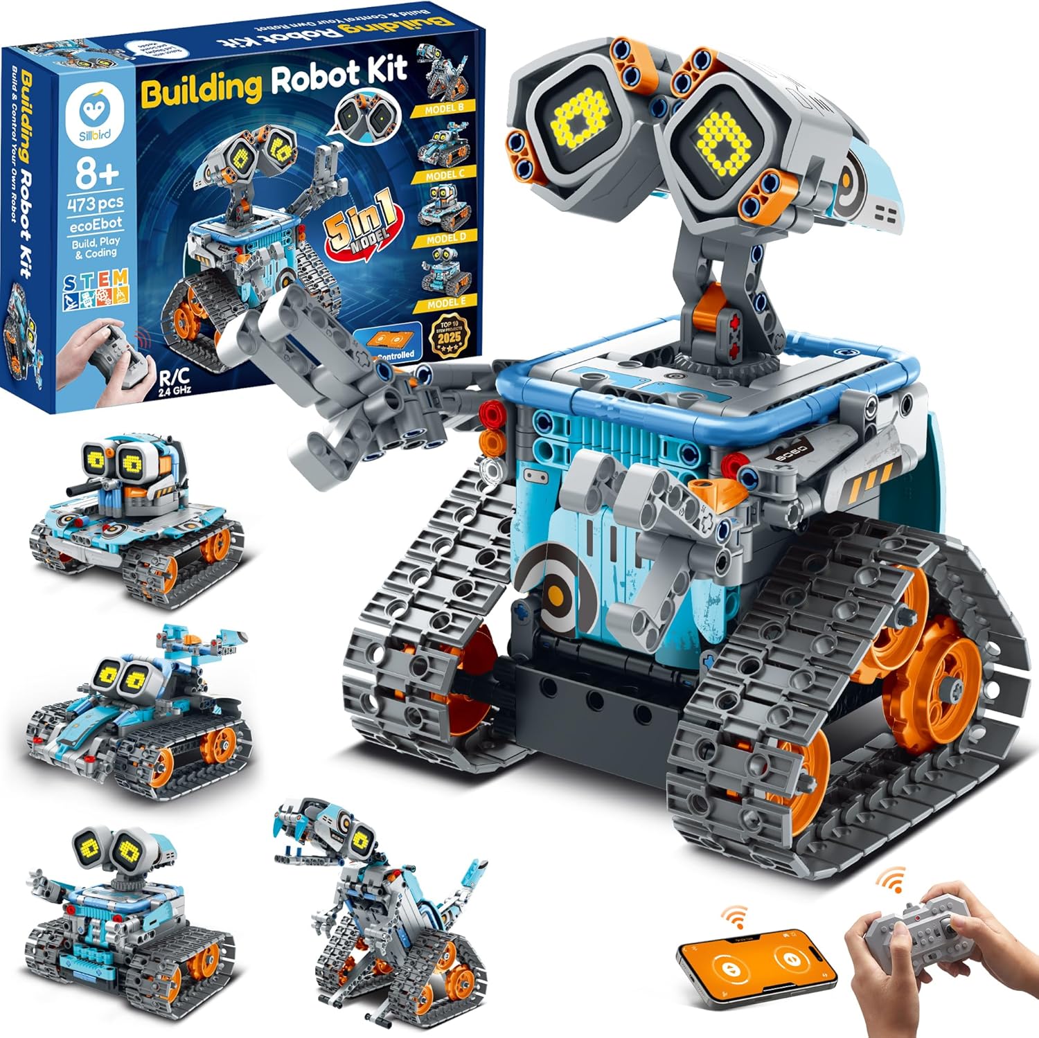 Sillbird Kit de construcción de robot con control remoto, regalos S...