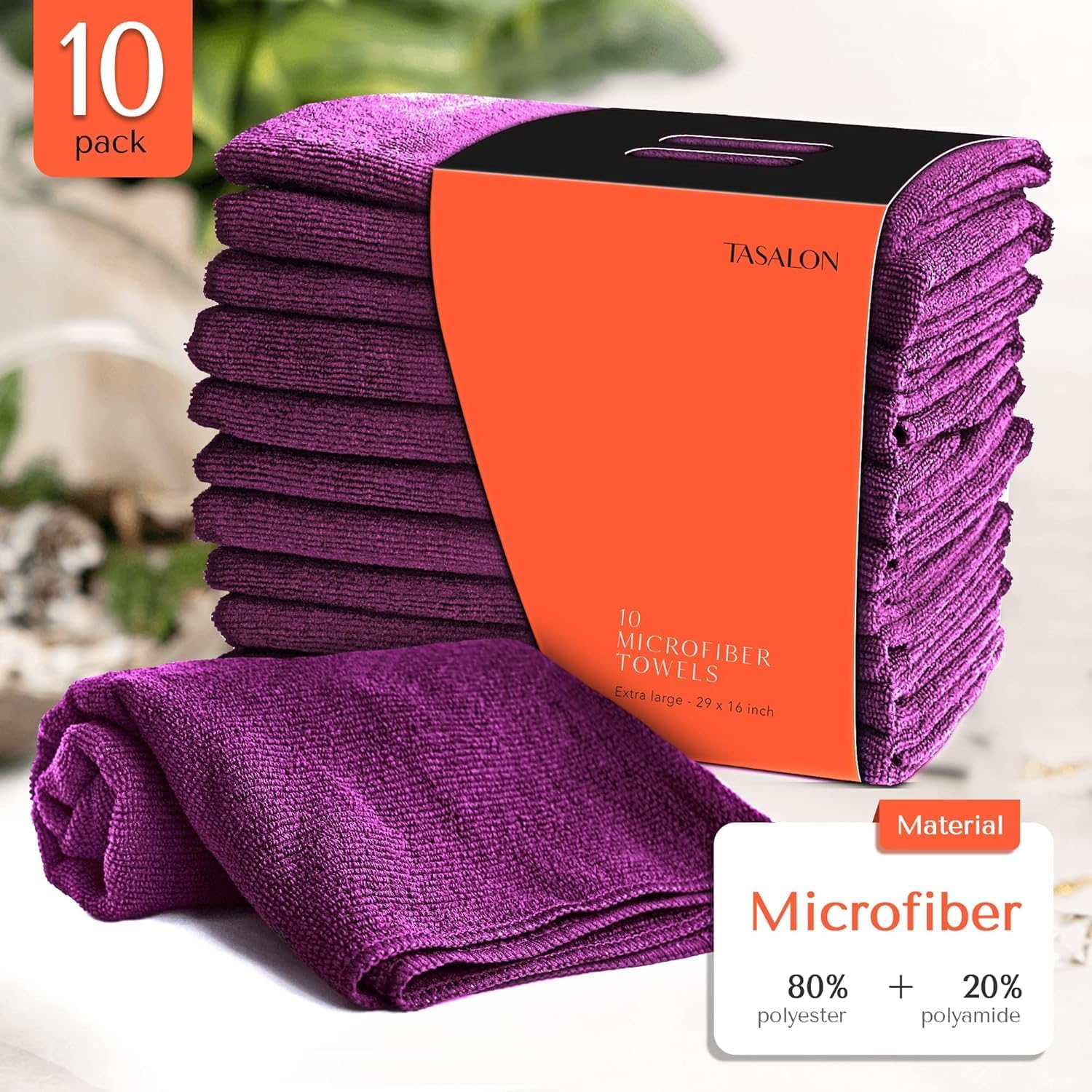 Toalla de microfibra TASALON para cabello de salón - 10 unidades -...