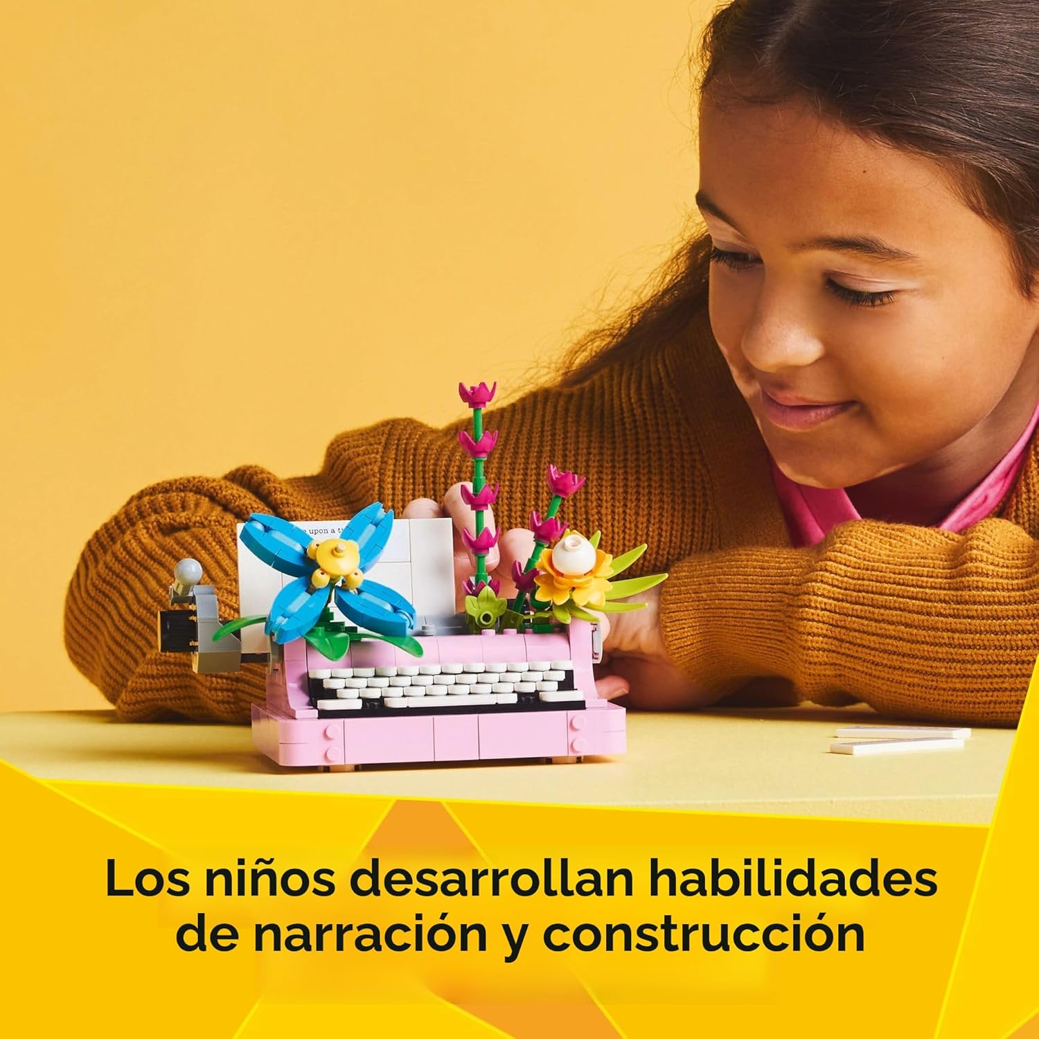 LEGO Creator 31169 - Máquina de escribir 3 en 1 con flores, juguete...