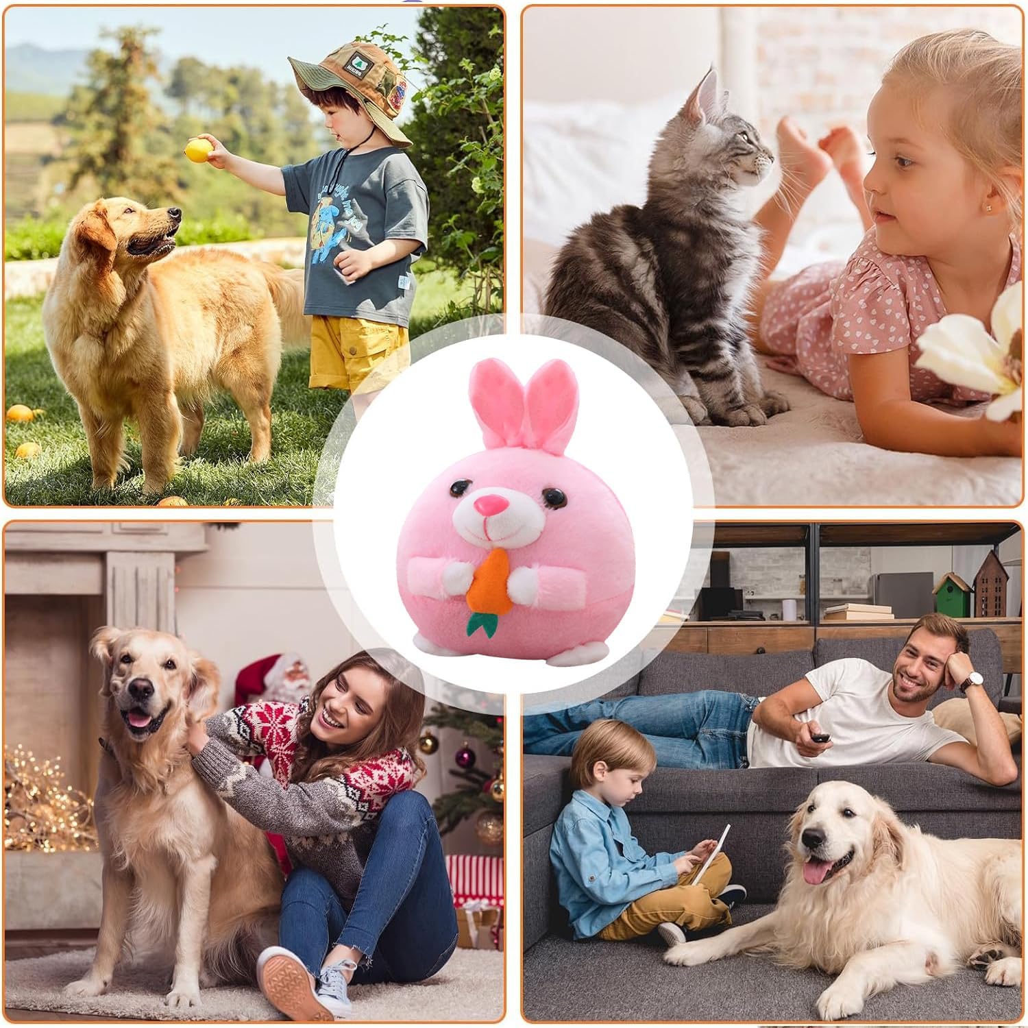 Juguete de peluche activo para mascotas, juguetes interactivos para...