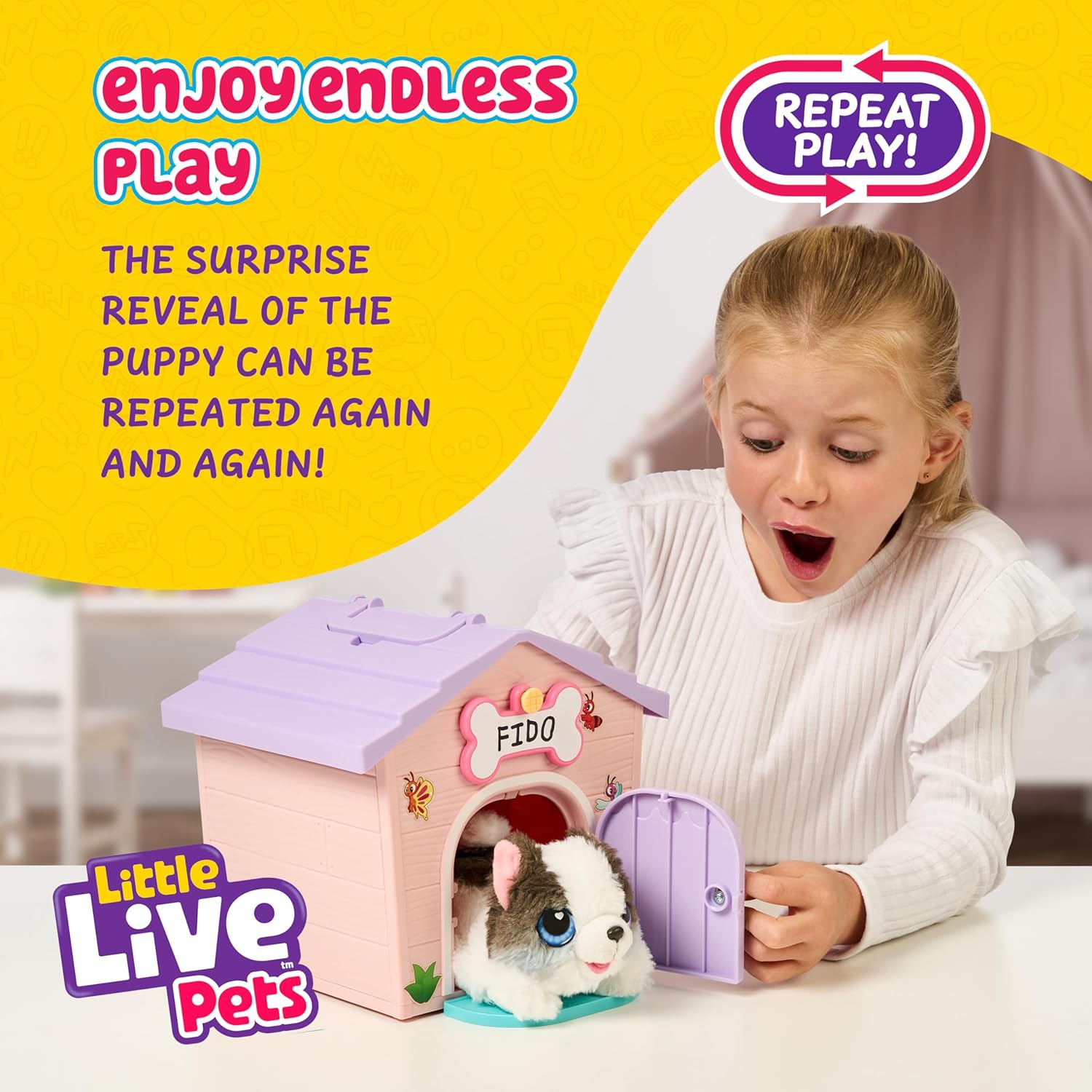 Little Live Pets Mi casa de mi cachorro Mini Set de juego, Rosa, Pe...