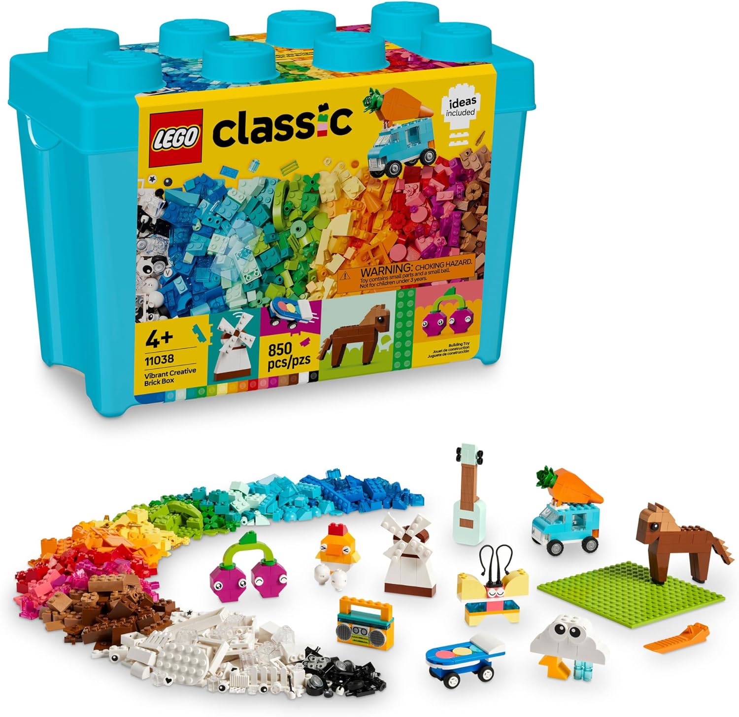 LEGO Bloques de construcción clásicos y vibrantes de caja de ladril...