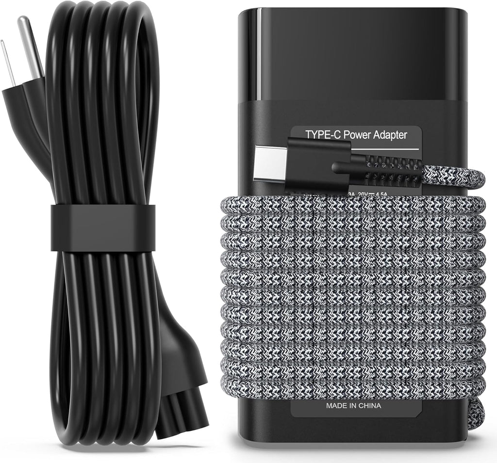 WZXHU Adaptador de corriente para portátil USB-C de 90 W compatible...