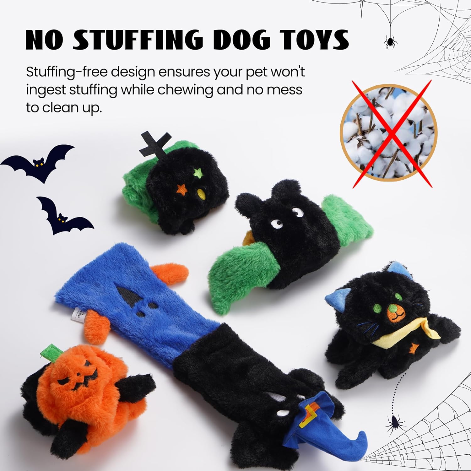 Nocciola 5 piezas de juguetes chirriantes para perros de Halloween,...