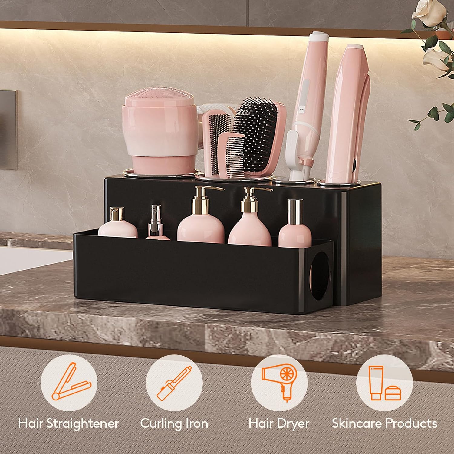 Lifewit Organizador de Herramientas para el Cabello para Tocador, S...