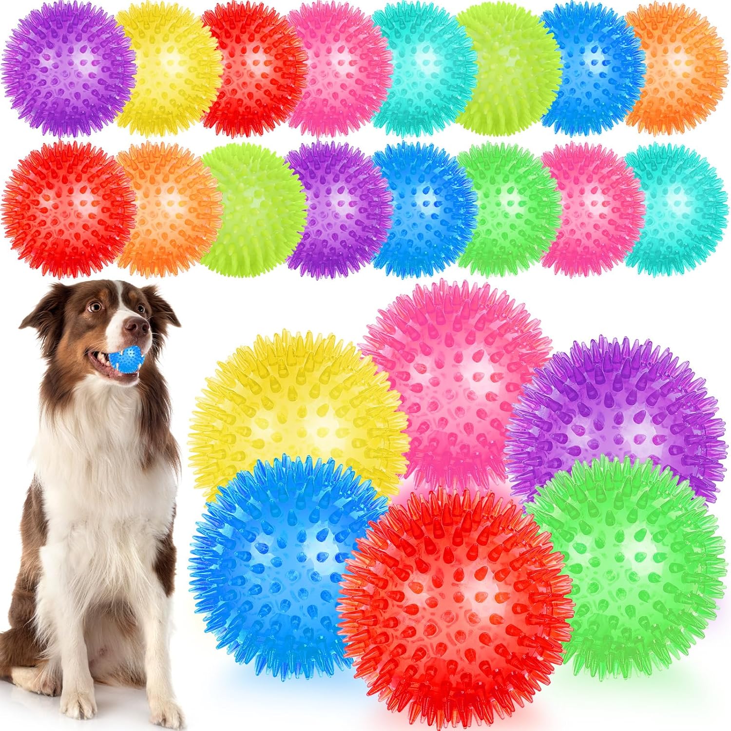 UZLU 12 Piezas Pelotas de Juguete Chirriantes para Perros de 4.5 pu...