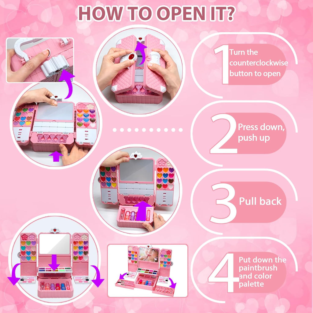 Kit de Maquillaje para Niñas, Juguetes para Niñas - Maquillaje Lava...