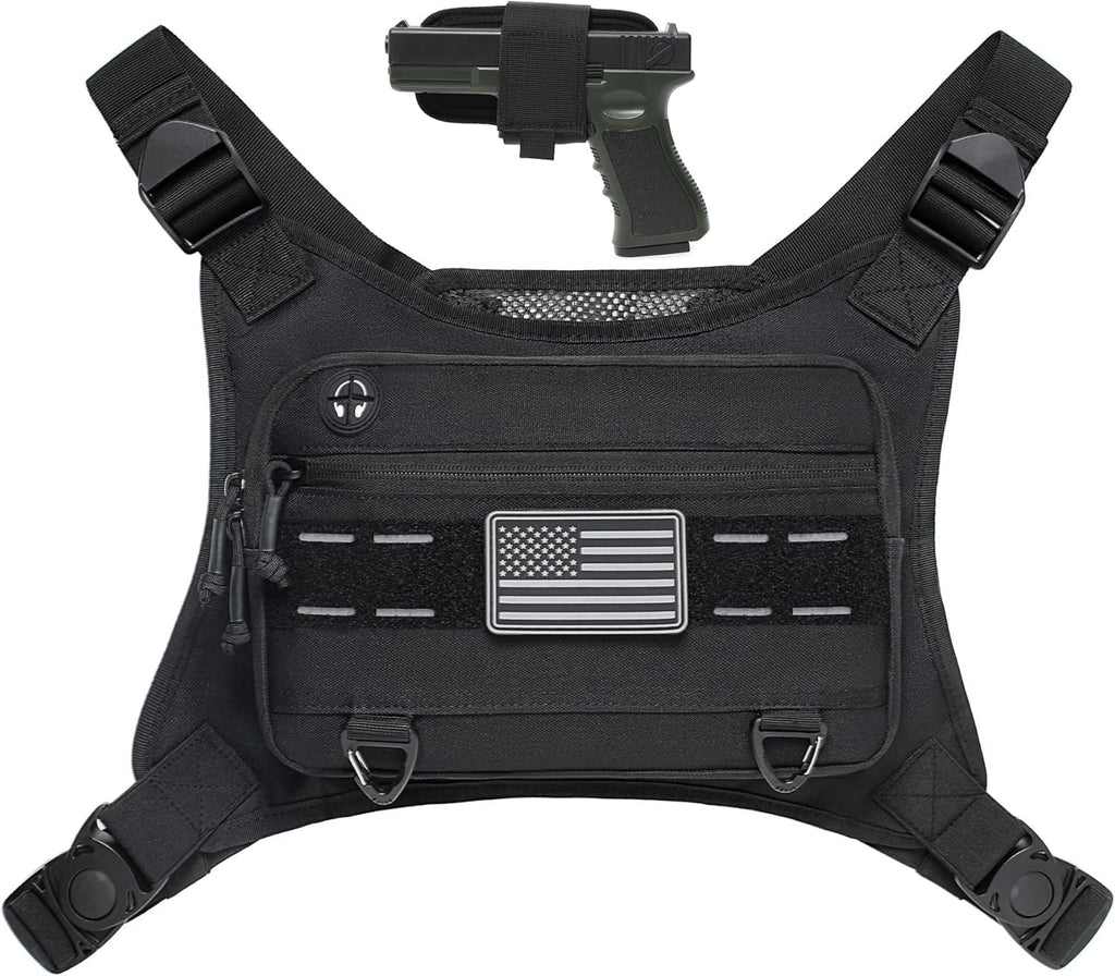 Bolsa de pecho deportiva para hombre, bolsa frontal para el pecho,...