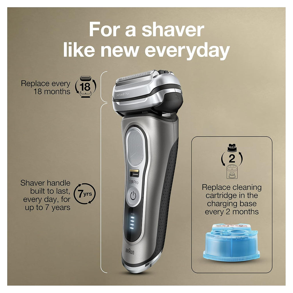 Braun Maquinilla de afeitar eléctrica para hombres, Series 9 Pro 94...