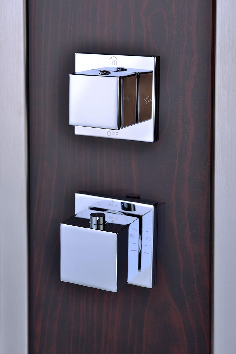 ANZZI Panel de ducha de 57", 4 paneles de ducha de cristal de c...