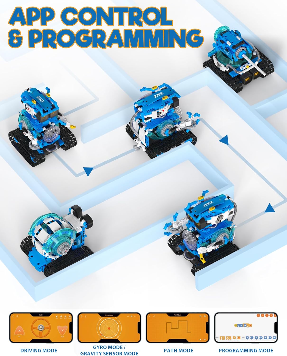 Opmind Juguetes de construcción de robot STEM 5 en 1 para niños de...