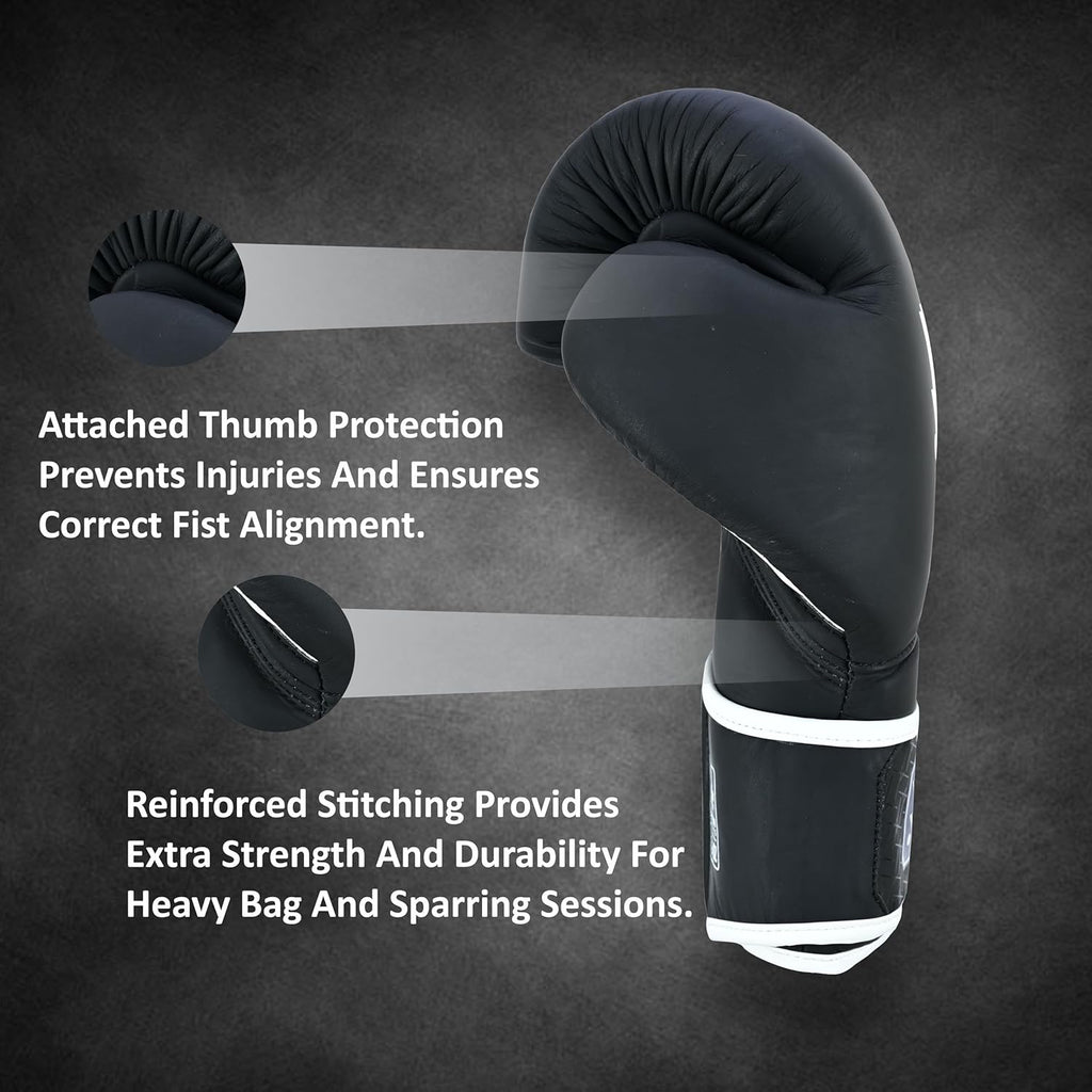 Ring Pro Smash Series - Guantes de boxeo de cuero para hombres y mu...