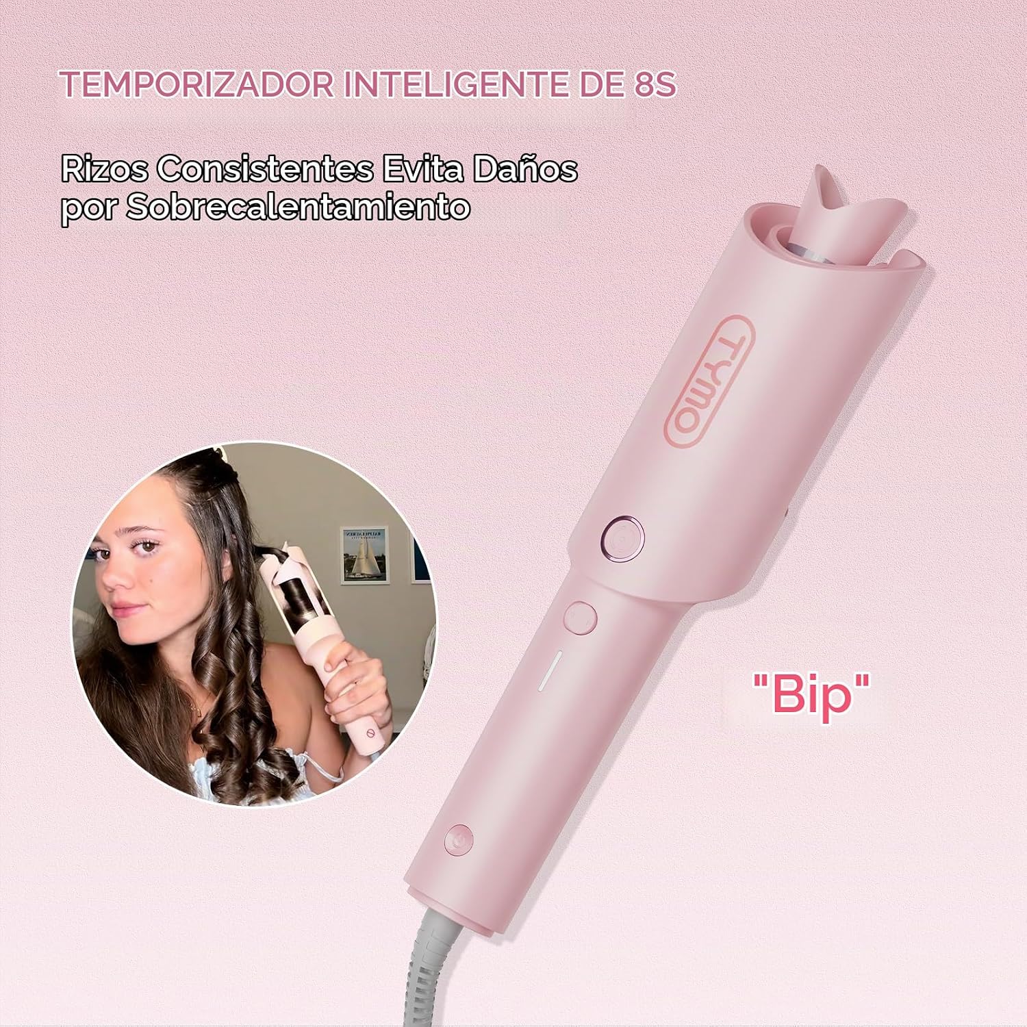 TYMO Rizador Automático Giratorio - TYMO CURLPRO Varita de Rizos pa...