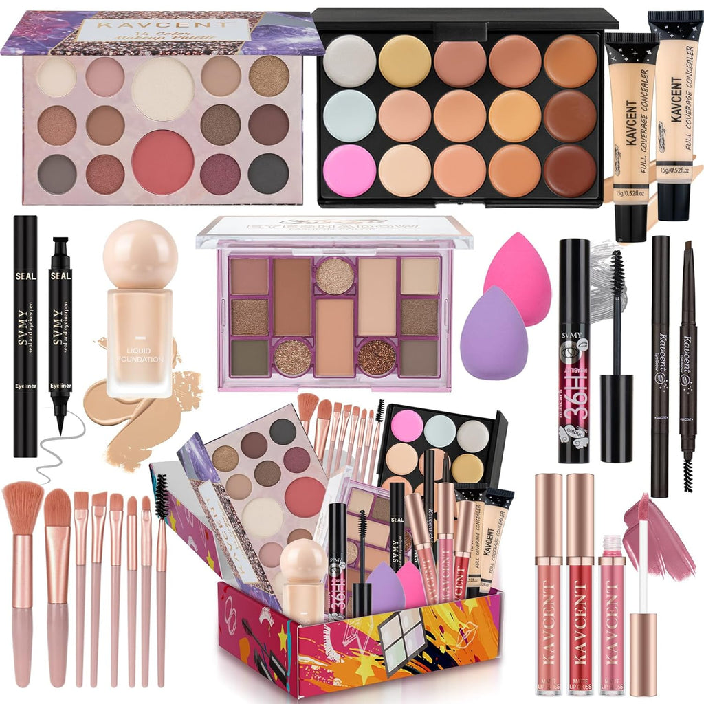 Kit de maquillaje para mujeres adolescentes, kit completo de maquil...