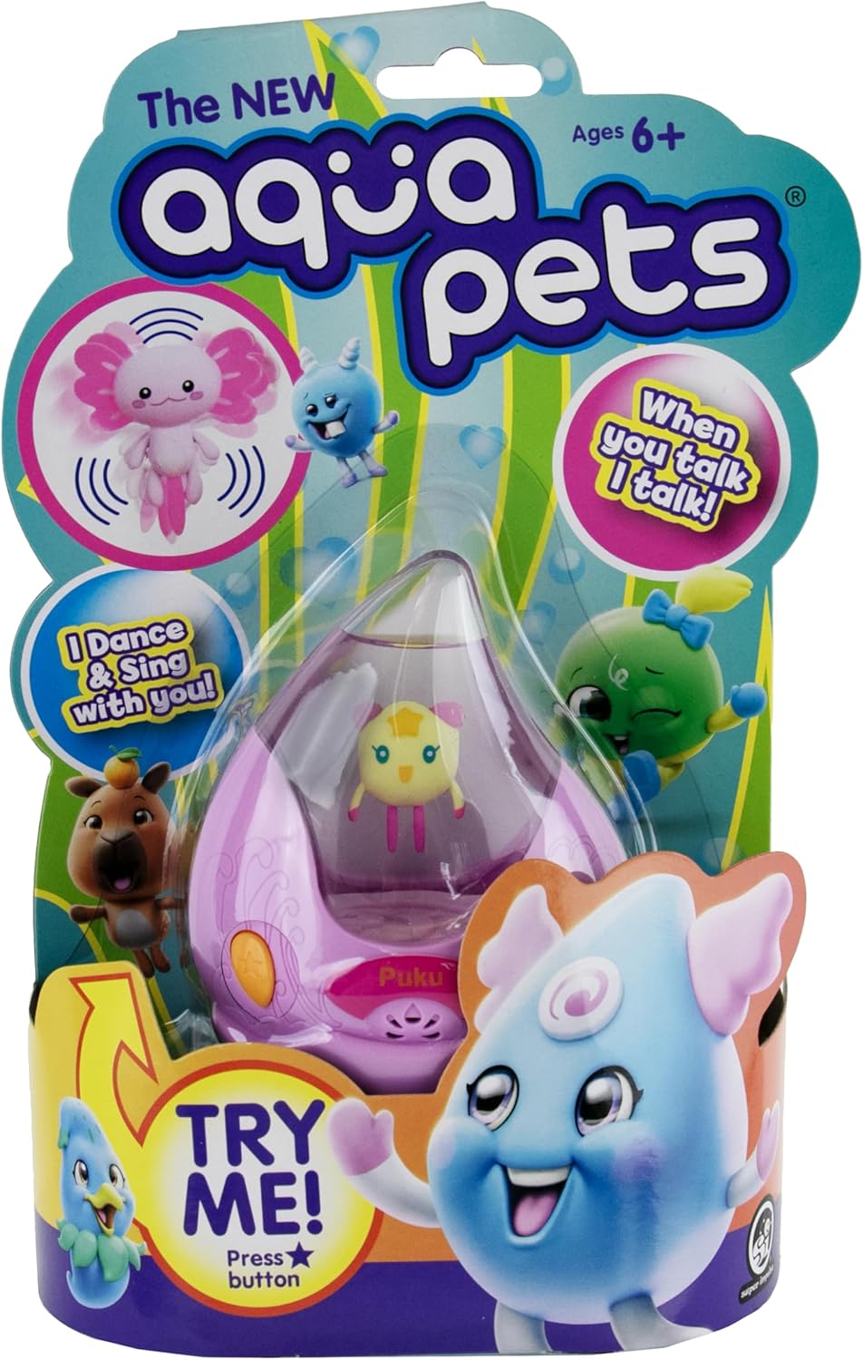 Aqua Pets Puku \u2013 Mascota acuática flotante interactiva, amante...