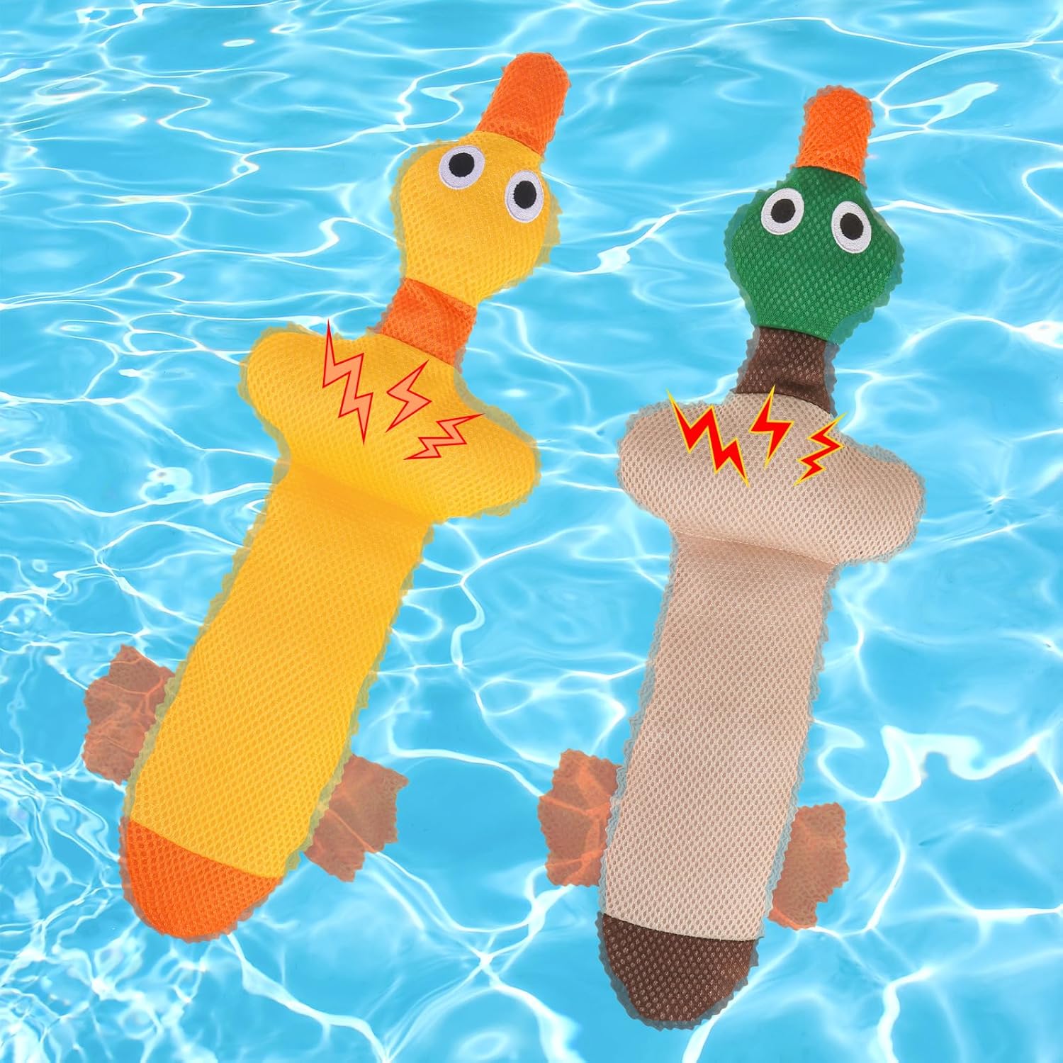 BEAUTYZOO Juguetes flotantes de piscina de agua para perros, paquet...