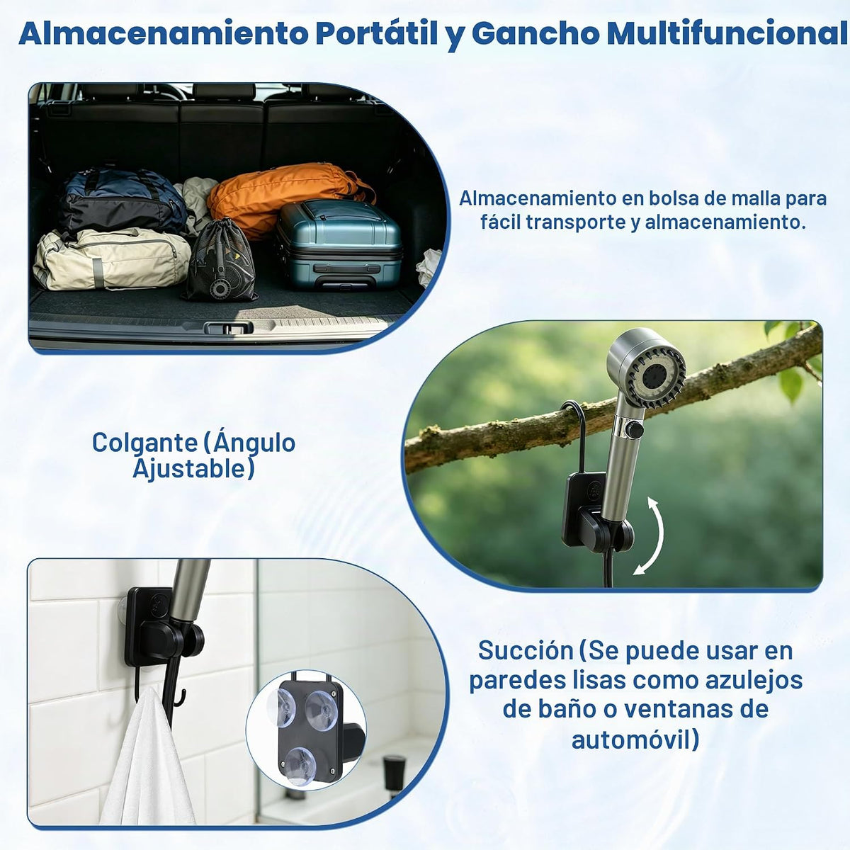 Sumloty Ducha portátil para acampar con calentador, bomba de ducha...
