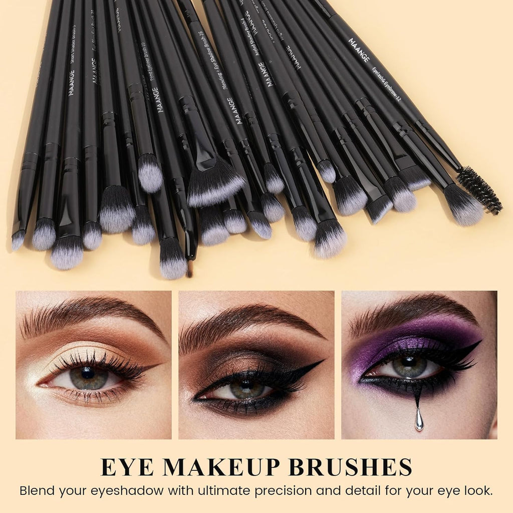 MAANGE Juego de 41 brochas de maquillaje de alta calidad, sintética...