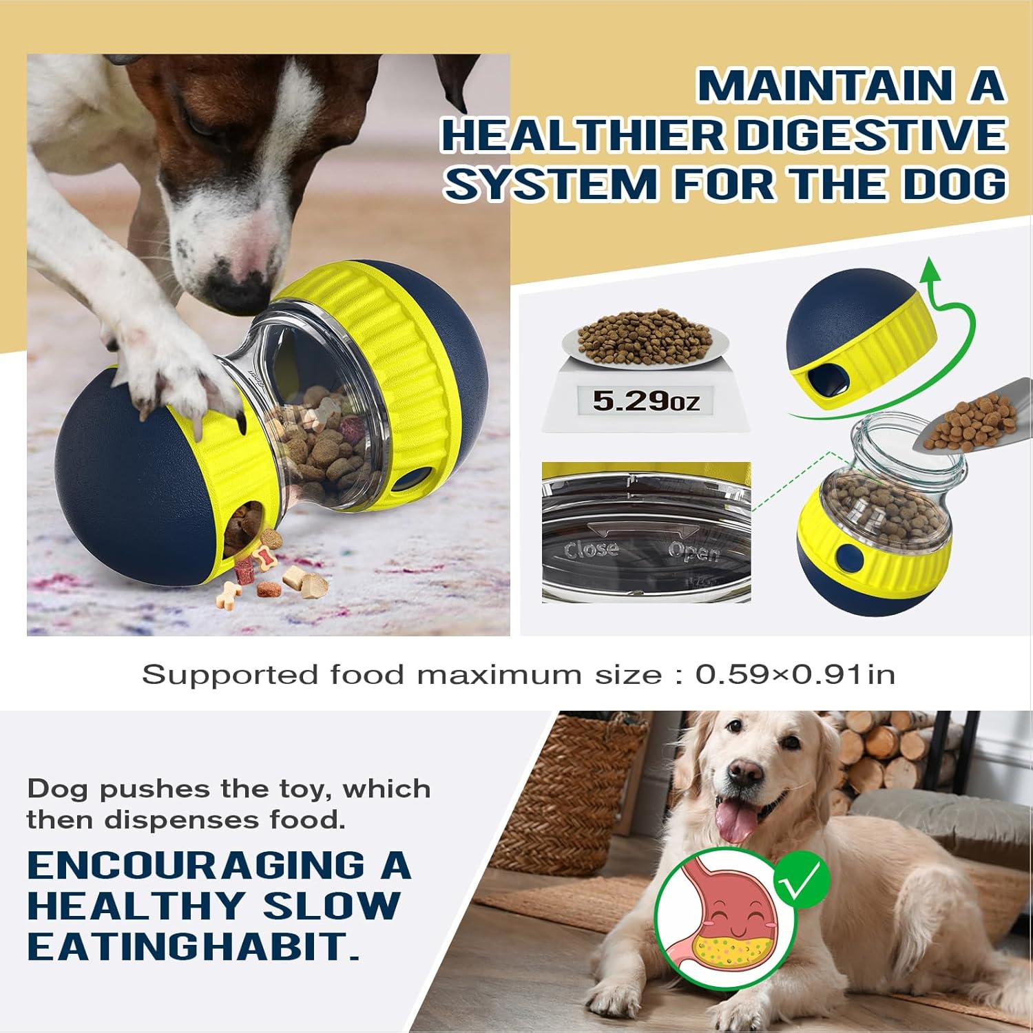 TLKNG Juguete de Enriquecimiento para Perros de Tamaño Grande para...