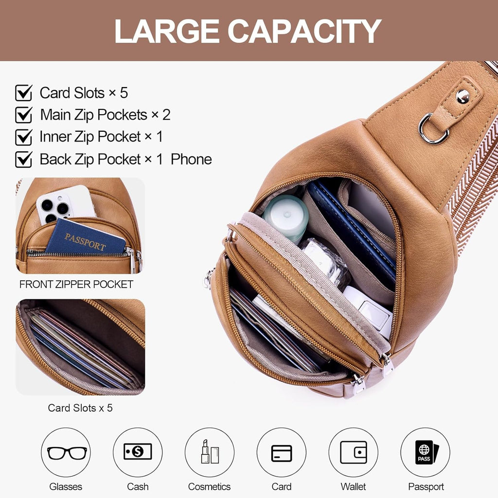 Lexiyat Bolsos de Cadera Antirrobo para Mujeres, Bolso de Pecho par...